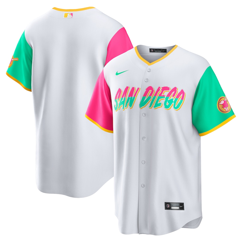 Men San Diego Padres Nike White City Connect Replica Team Jersey